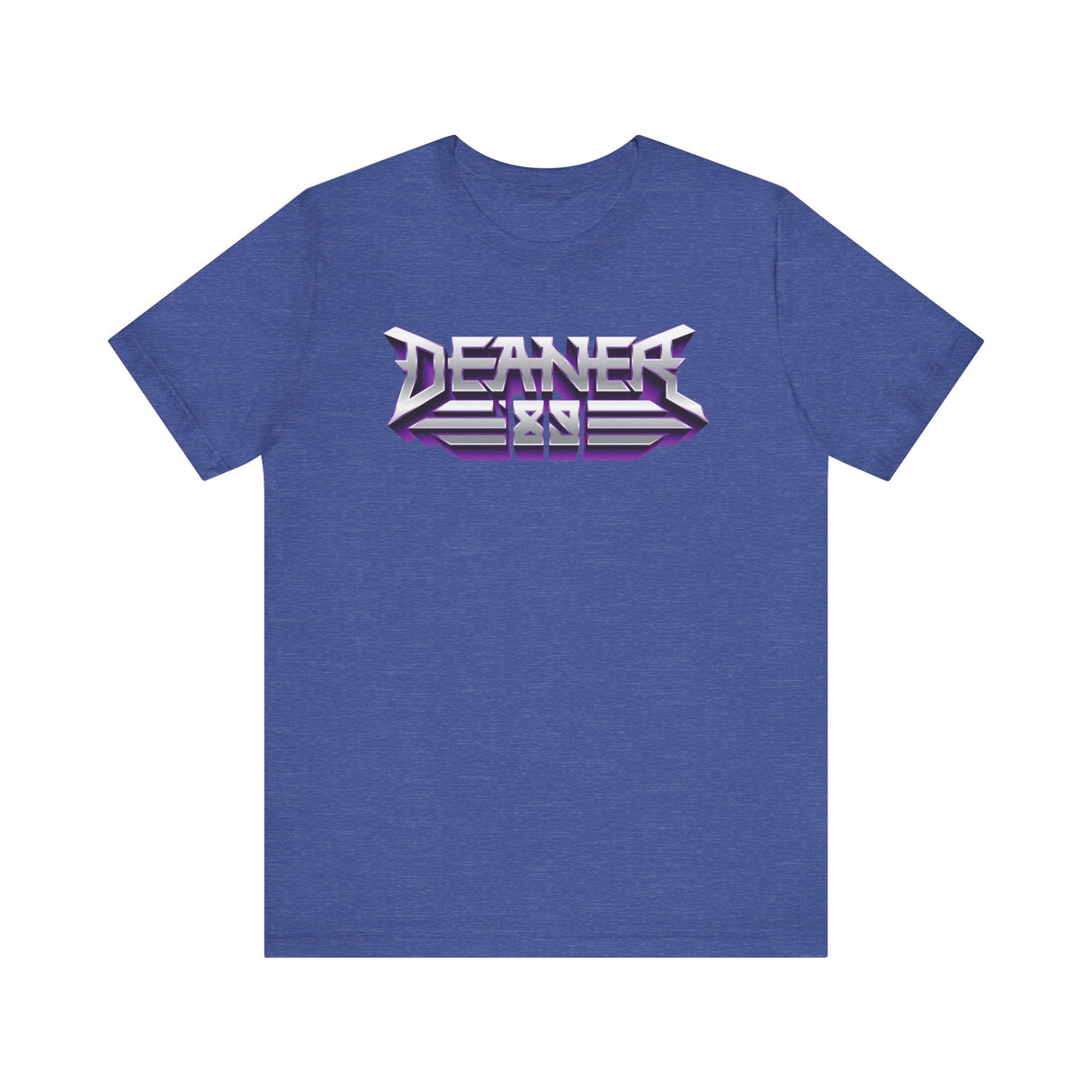 Deaner '89 Logo Tee in blue, showcasing bold design, perfect for those living life on their terms, available in sizes S to 3XL