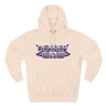 Deaner '89 Logo Hoodie in beige with bold purple and silver logo on chest. Ideal for fans of rock lifestyle. Available in sizes S to 2XL.