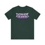 Deaner '89 Logo Tee in dark green with bold purple and white graphic design, perfect for those who embrace the Deaner lifestyle.