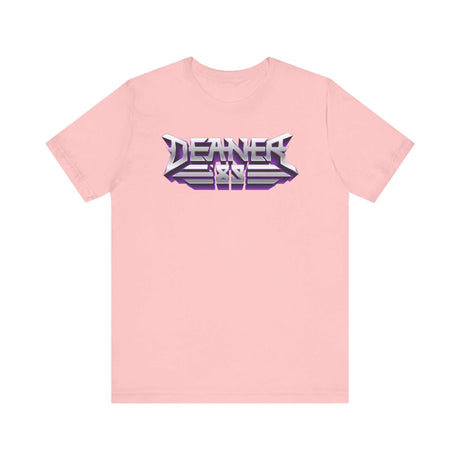 Pink Deaner '89 Logo Tee featuring bold retro-style graphic design.