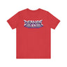 Red Deaner '89 Logo Tee, ultimate badge of honor, perfect fit, sizes S to 3XL, crafted for Deaner revolution enthusiasts.