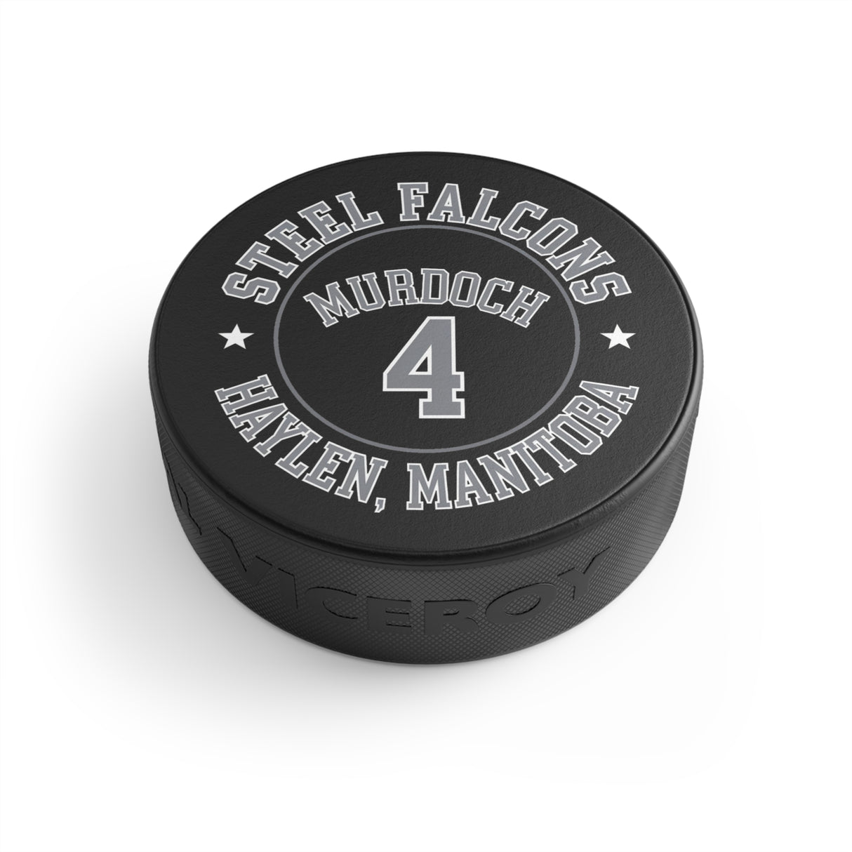 Steel Falcons Murdoch 4 Viceroy Hockey Puck