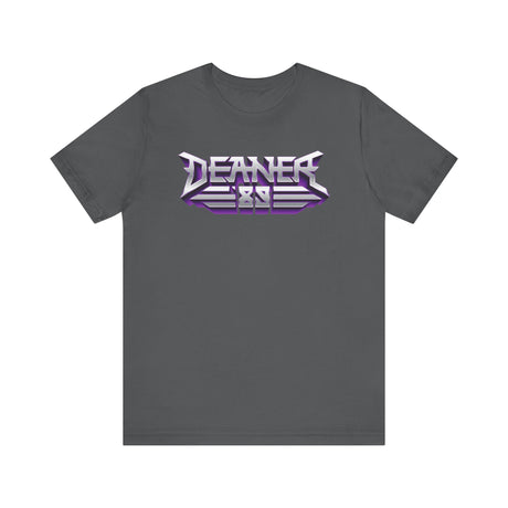 Deaner '89 Logo Tee in dark gray with sleek design, perfect for showcasing your style and living life on your terms. Available in sizes S to 3XL.