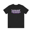 Deaner '89 Logo Tee in black with bold purple and white graphic design